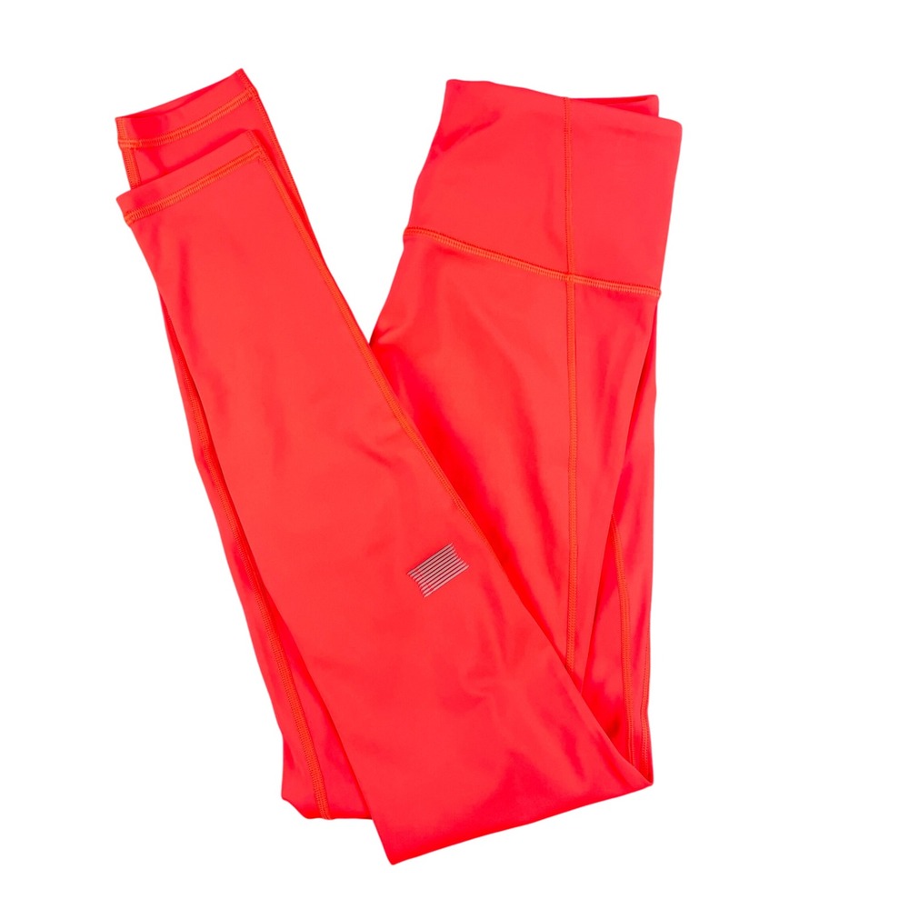 Savage X‎ Fenty Leggings Womens M Red Reflective High Waist Stretch Gym Pants
